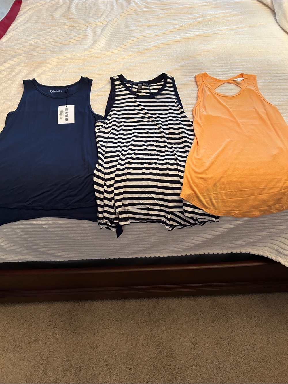 Bundle of 3 Women’s activewear tank tops — see description for size/brands